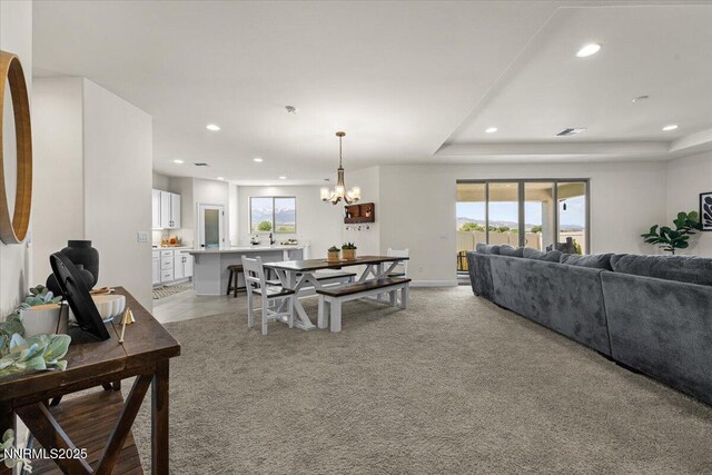 11235 Freedom Range Ln, Reno, NV 89521 - dining space with a chandelier, recessed lighting, and baseboards