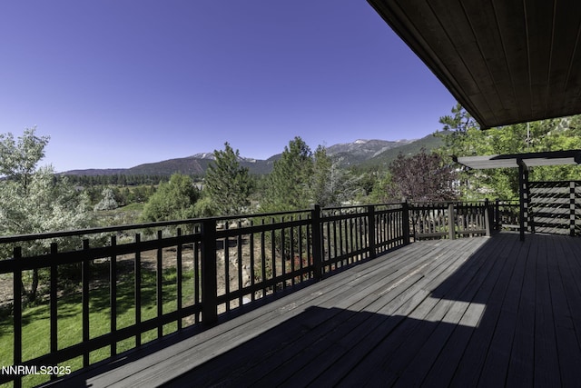 16360 Jefte Ct, Reno, NV 89511 - wooden deck with a mountain view