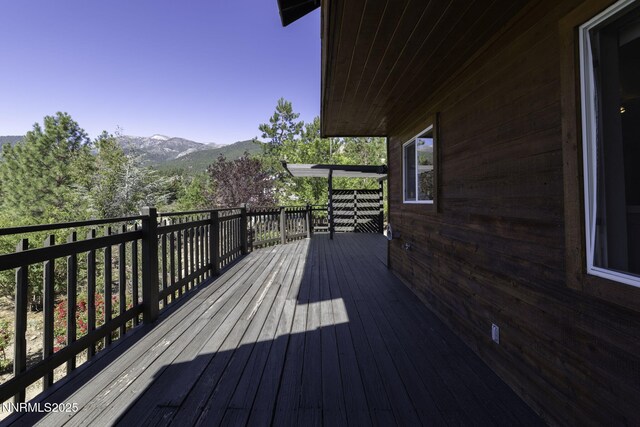 16360 Jefte Ct, Reno, NV 89511 - wooden deck with a mountain view