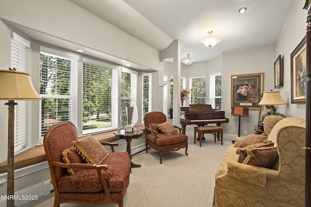 30 Francovich Ct, Reno, NV 89519 - living area with light colored carpet, plenty of natural light, baseboards, baseboard heating, and recessed lighting