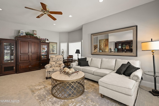 30 Francovich Ct, Reno, NV 89519 - living area featuring carpet, recessed lighting, ceiling fan, and baseboards
