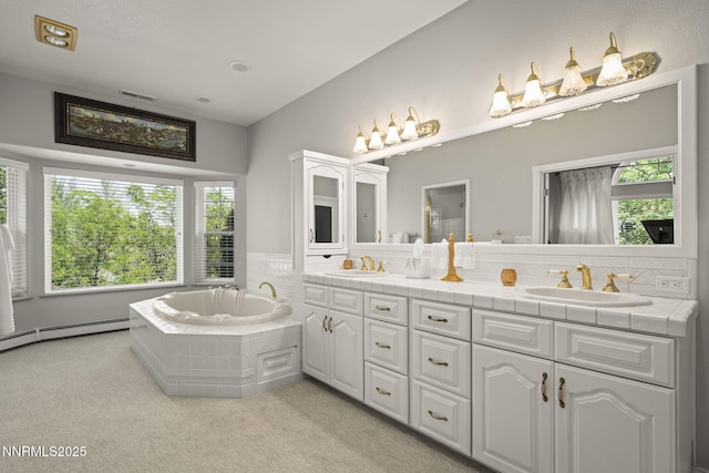 30 Francovich Ct, Reno, NV 89519 - bathroom with double vanity, a bath, and baseboard heating