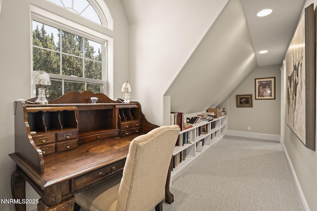 30 Francovich Ct, Reno, NV 89519 - carpeted office space featuring lofted ceiling, plenty of natural light, baseboards, and recessed lighting