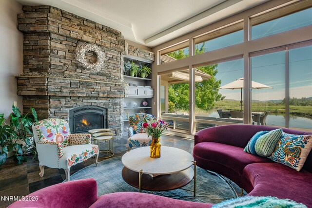 2473 Genoa Aspen Dr, Genoa, NV 89411 - living room with a fireplace