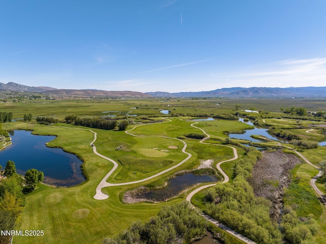 2473 Genoa Aspen Dr, Genoa, NV 89411 - aerial overview of property's location featuring a water and mountain view and a golf club