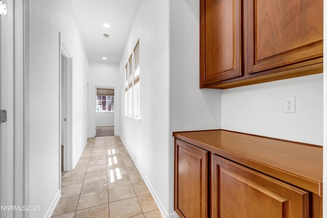 8355 Opal Ranch Way, Reno, NV 89506 - hall featuring light tile patterned floors, baseboards, and recessed lighting