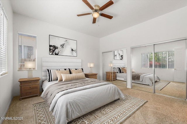 10548 Bliss Ct, Reno, NV 89521 - carpeted bedroom with multiple closets and ceiling fan
