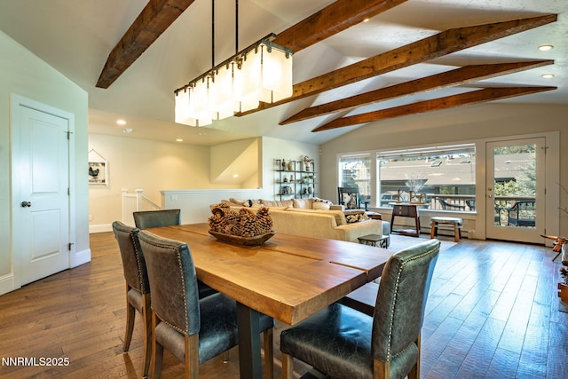 625 Freel Dr, Zephyr Cove, NV 89448 - dining room with dark wood-type flooring and recessed lighting