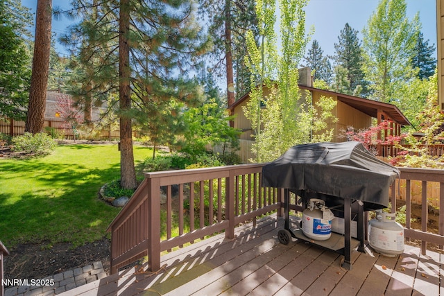 625 Freel Dr, Zephyr Cove, NV 89448 - wooden terrace featuring grilling area