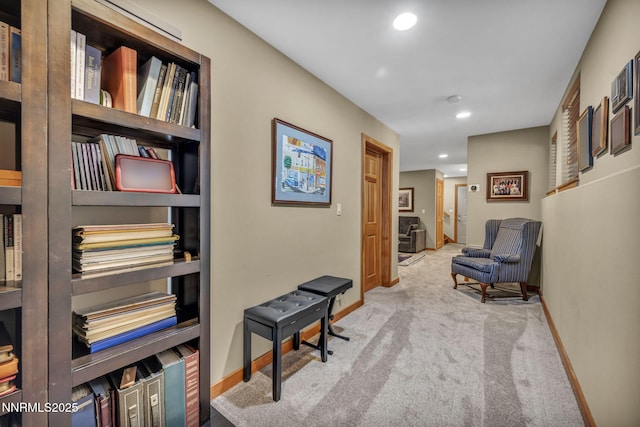 914 Jennifer St, Incline Village, NV 89451 - living area featuring baseboards, recessed lighting, and carpet floors