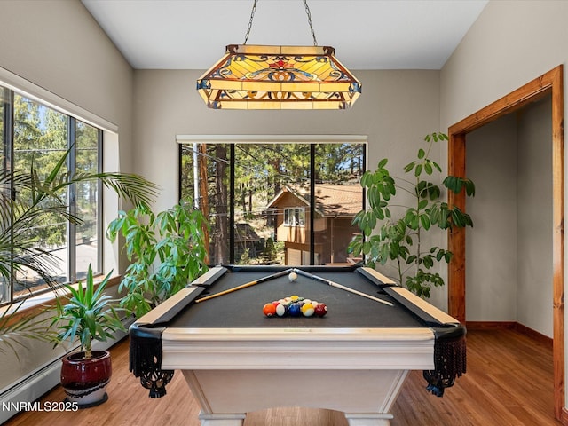 315 Paiute Dr, Zephyr Cove, NV 89448 - rec room with healthy amount of natural light, billiards, and wood finished floors