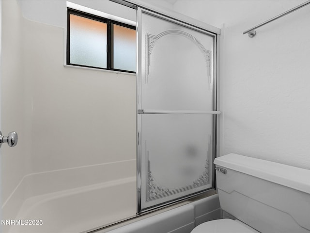 315 Paiute Dr, Zephyr Cove, NV 89448 - bathroom with toilet and shower / bath combination with glass door
