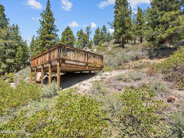 315 Paiute Dr, Zephyr Cove, NV 89448 - view of yard featuring a wooden deck