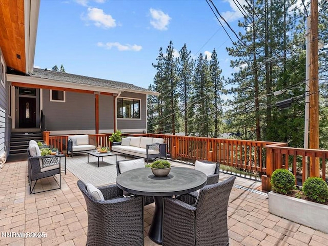 315 Paiute Dr, Zephyr Cove, NV 89448 - view of patio / terrace with an outdoor living space