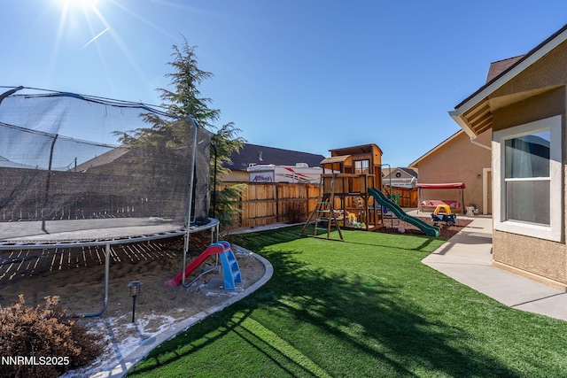 11760 Valley Crest Dr, Sparks, NV 89441 - view of yard featuring a trampoline and a playground