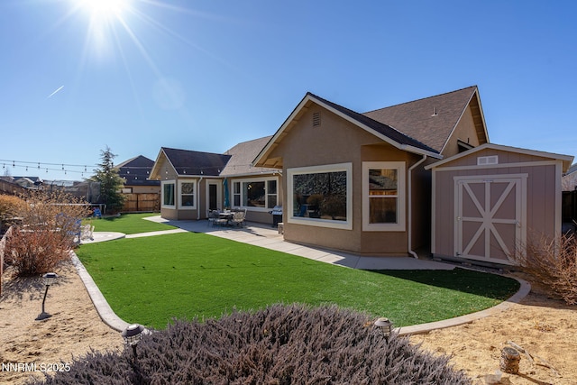 11760 Valley Crest Dr, Sparks, NV 89441 - back of house with a patio, roof with shingles, and stucco siding