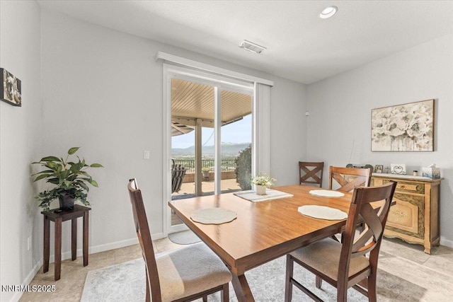 2269 Isabella Ct, Sparks, NV 89434 - dining space featuring a mountain view and baseboards