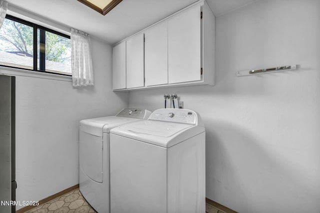 3803 Imperial Way, Carson City, NV 89706 - laundry area featuring cabinet space, washing machine and dryer, and baseboards