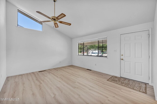 3803 Imperial Way, Carson City, NV 89706 - entrance foyer with wood finished floors, ceiling fan, high vaulted ceiling, and baseboards