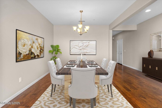 5345 Energystone Dr, Sparks, NV 89436 - dining space with a chandelier, wood finished floors, and recessed lighting