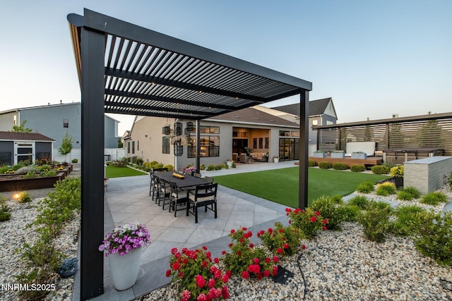 208 Criollo Ct, Reno, NV 89511 - view of patio with a pergola, an outdoor living space, and outdoor dining space