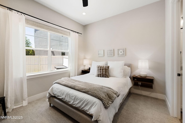208 Criollo Ct, Reno, NV 89511 - bedroom with carpet floors, baseboards, ceiling fan, and recessed lighting