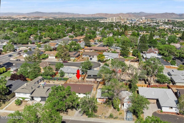 664 Beldon Way, Reno, NV 89503 - aerial overview of property's location with a mountain backdrop and nearby suburban area
