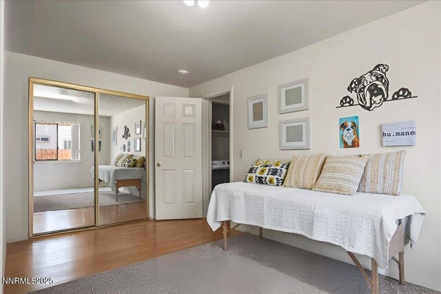 806 Bluerock Rd, Gardnerville, NV 89460 - bedroom featuring a closet and wood finished floors