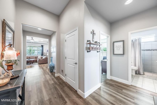 504 Alpine Rose Ct, Reno, NV 89521 - corridor featuring wood finished floors, baseboards, and recessed lighting