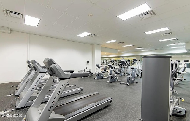 255 N Sierra St Unit 1012, Reno, NV 89501 - gym with a paneled ceiling