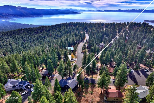 997 Dorcey Dr, Incline Village, NV 89451 - aerial view of a forest and a water and mountain view