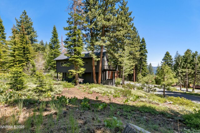 997 Dorcey Dr, Incline Village, NV 89451 - view of yard featuring a balcony