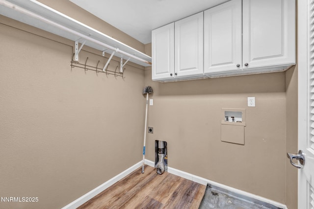 17000 Wedge Pkwy Unit 2624, Reno, NV 89511 - laundry room with electric dryer hookup, cabinet space, light wood finished floors, hookup for a washing machine, and baseboards