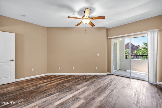 17000 Wedge Pkwy Unit 2624, Reno, NV 89511 - spare room with wood finished floors, a ceiling fan, baseboards, and a smoke detector