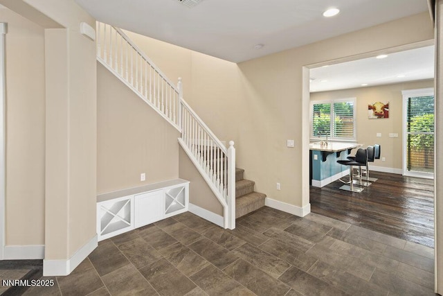 1385 Balfour Dr, Reno, NV 89509 - staircase with baseboards and recessed lighting