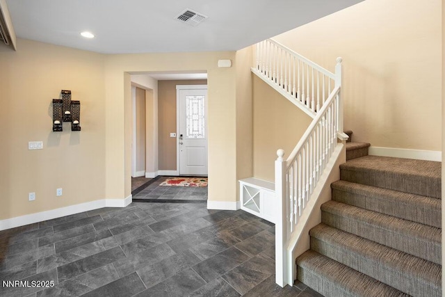 1385 Balfour Dr, Reno, NV 89509 - entryway featuring stairway and baseboards