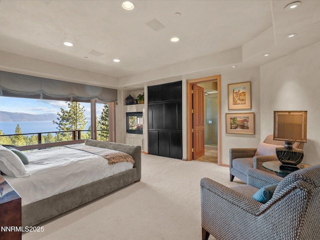 563 Knotty Pine Dr, Incline Village, NV 89451 - bedroom with carpet, recessed lighting, and access to exterior