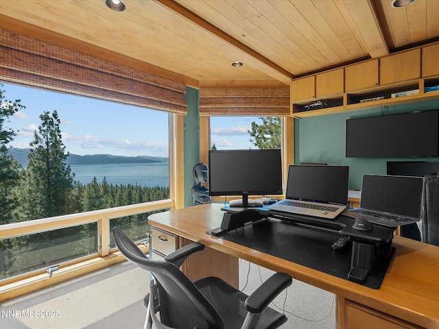 563 Knotty Pine Dr, Incline Village, NV 89451 - home office with wooden ceiling