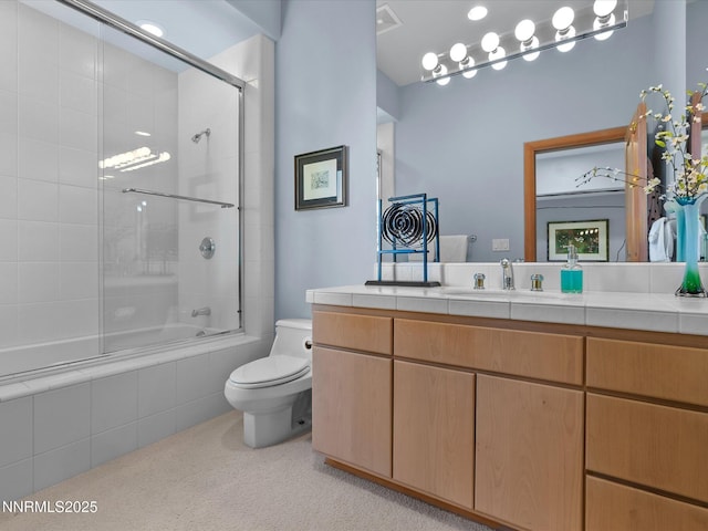 563 Knotty Pine Dr, Incline Village, NV 89451 - bathroom featuring tiled shower / bath, toilet, and vanity
