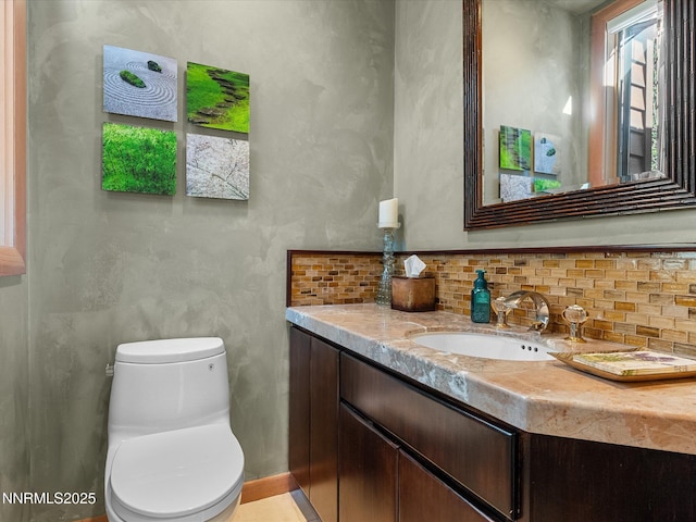 563 Knotty Pine Dr, Incline Village, NV 89451 - half bathroom with tasteful backsplash, vanity, and toilet