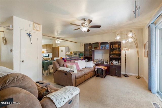 110 Smithridge Park, Reno, NV 89502 - carpeted living area with ceiling fan and baseboards