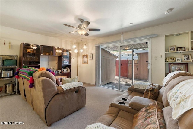 110 Smithridge Park, Reno, NV 89502 - living room featuring light carpet and a ceiling fan