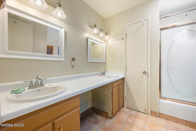 110 Smithridge Park, Reno, NV 89502 - full bathroom with double vanity, tile patterned floors, and bathing tub / shower combination