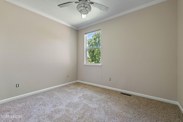 7121 Jermann Dr, Sparks, NV 89436 - empty room with carpet floors, ceiling fan, and crown molding