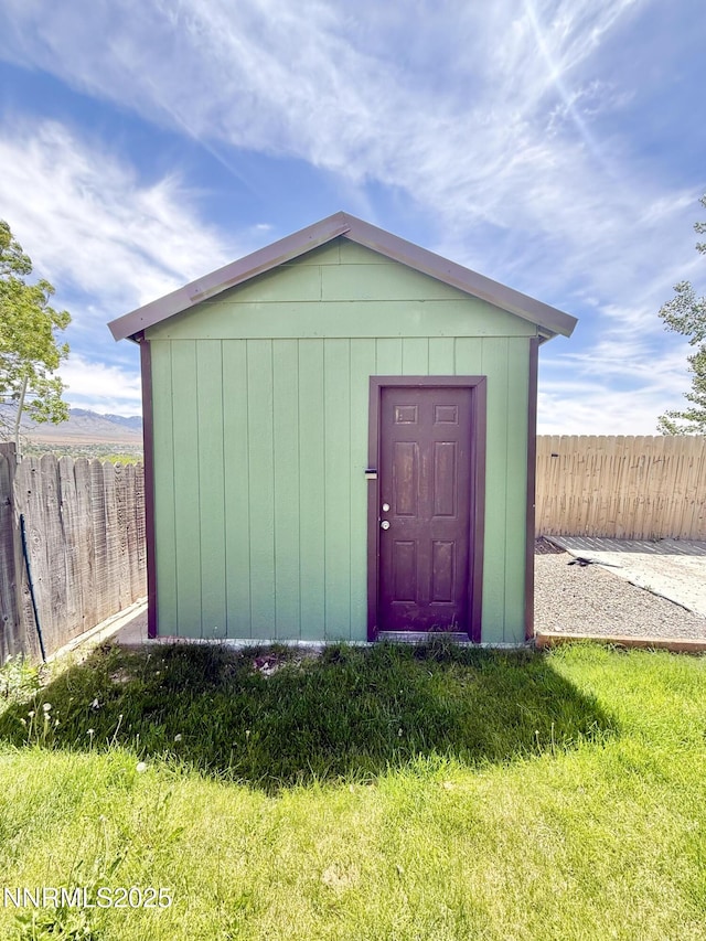603 Camelot Way, Winnemucca, NV 89445 - view of shed featuring a fenced backyard