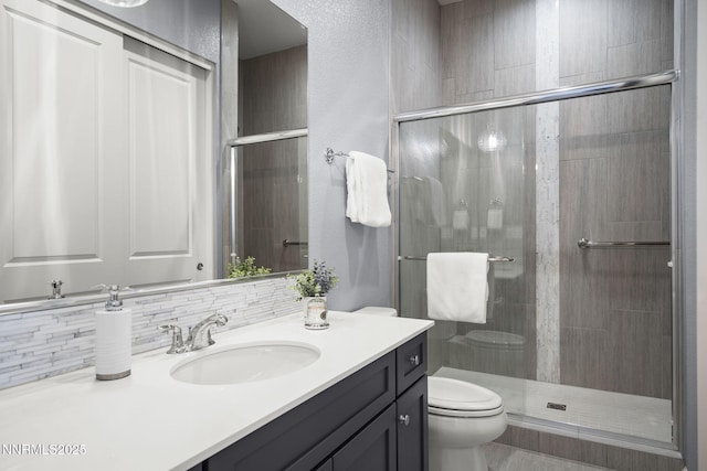 9192 Graycliff Ln, Reno, NV 89523 - full bath featuring toilet, vanity, and a shower stall