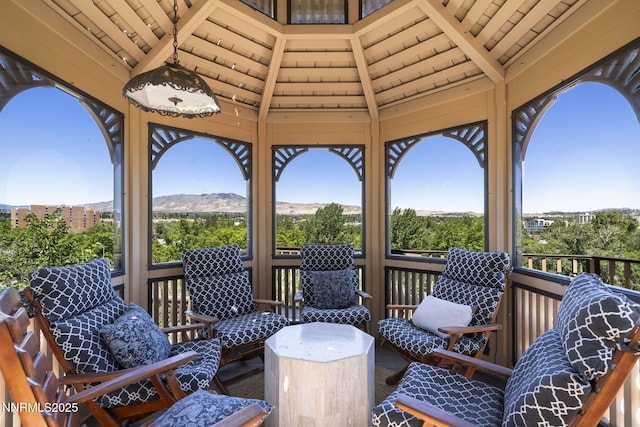 745 California Ave, Reno, NV 89509 - view of patio / terrace with a gazebo and a mountain view