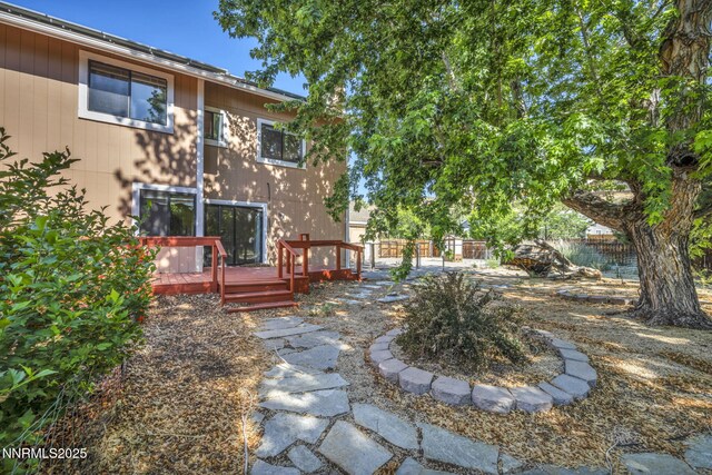 285 Lemming Dr, Reno, NV 89523 - view of yard with a deck