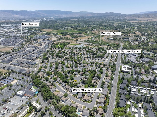 6055 Stonecreek Dr, Reno, NV 89511 - aerial view of property's location featuring mountains