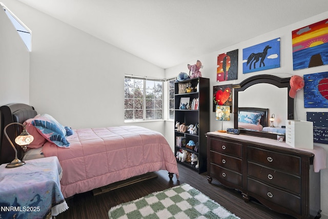 6055 Stonecreek Dr, Reno, NV 89511 - bedroom featuring vaulted ceiling and wood finished floors